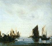 Jan van de Cappelle, Seascape with Sailing Boats